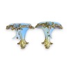 A pair of Capo di Monte porcelain side tables