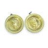 Paire d'embout d'embrasses en bronze doré