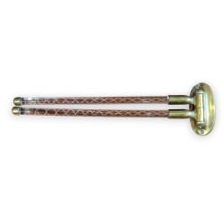 Porte-serviette en laiton et verre