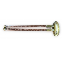 Porte-serviette en laiton et verre