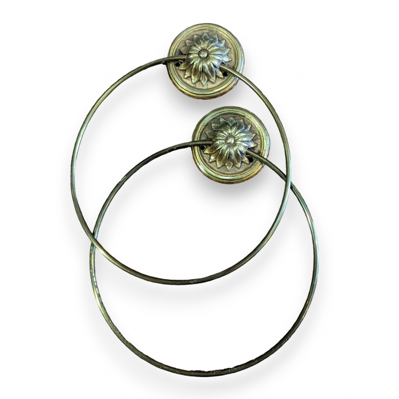 Paire de porte serviettes en bronze