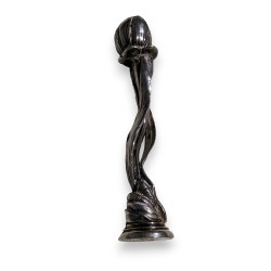 Sceau Art Nouveau en métal argenté AS