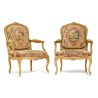 Paire de fauteuils Louis XV \"à châssis\"