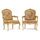 Paire de fauteuils Louis XV "à châssis"