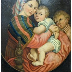 Icône Vièrge et l\'enfant avec Jean Baptiste