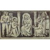 Gravure "Rois mâges" signé HB