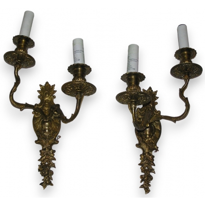 Pair of Régence sconces with 2