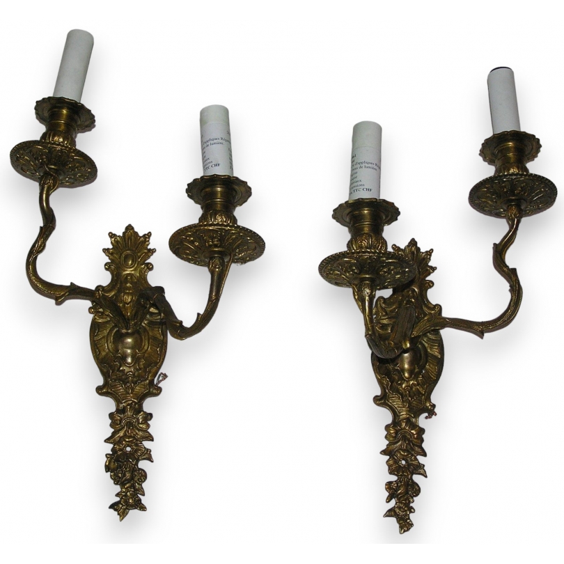 Pair of Louis XV style candlesticks.