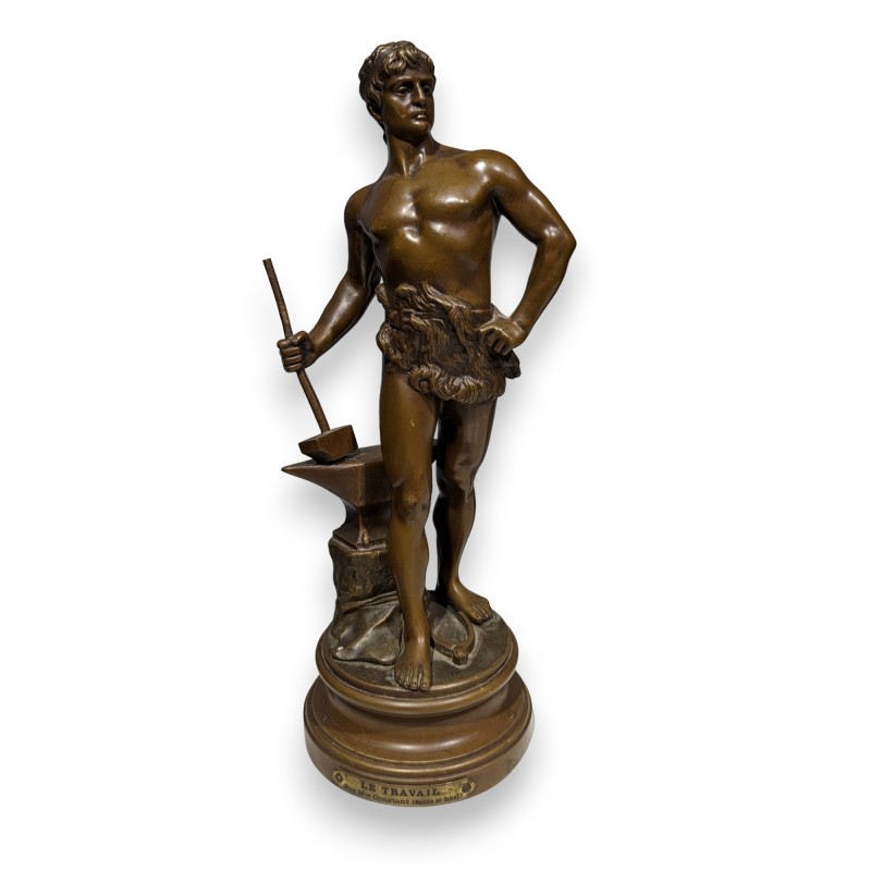 Bronze \"Le travail\" signé M CONSTANT