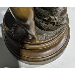 Bronze \"Le travail\" signé M CONSTANT