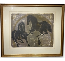 Lithographie "Chevaux" signée ERNI 20/200