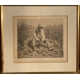 Litho "Vigneron au repos" par MILLET