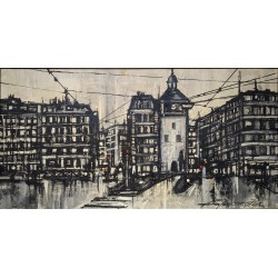 Tableau \"Tour de l\'Ile\" signé CECCHI