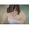 Aquarelle "Femme aux bas" signée Henry MEYLAN