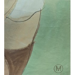 Aquarelle "Femme aux bas" signée Henry MEYLAN