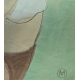 Aquarelle "Femme aux bas" signée Henry MEYLAN