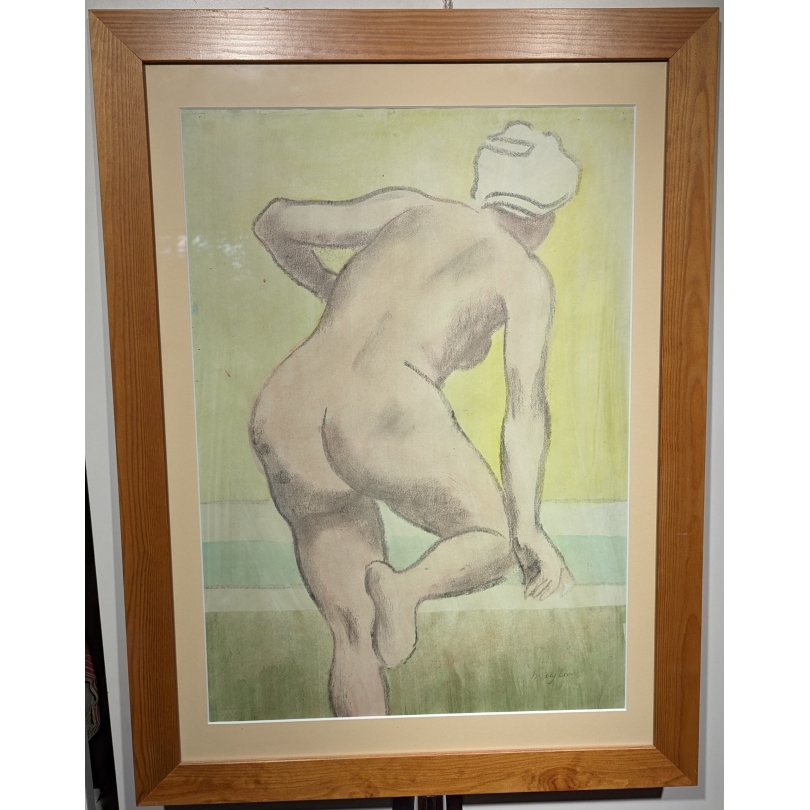 Aquarelle "Femme au bain" signée Henry MEYLAN