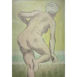 Aquarelle "Femme au bain" signée Henry MEYLAN