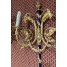 A pair of Louis XVI wall sconces in gilded bronze and blue
