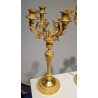 Paire de bougeoires Louis XVI en bronze doré