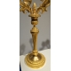 Paire de bougeoires Louis XVI en bronze doré