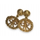 Paire de patères Noeud en bronze doré