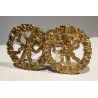 Pair of ‘Noeud’ coat hooks in gilded bronze