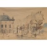 Aquarelle "Paris" signé P. AUBERT