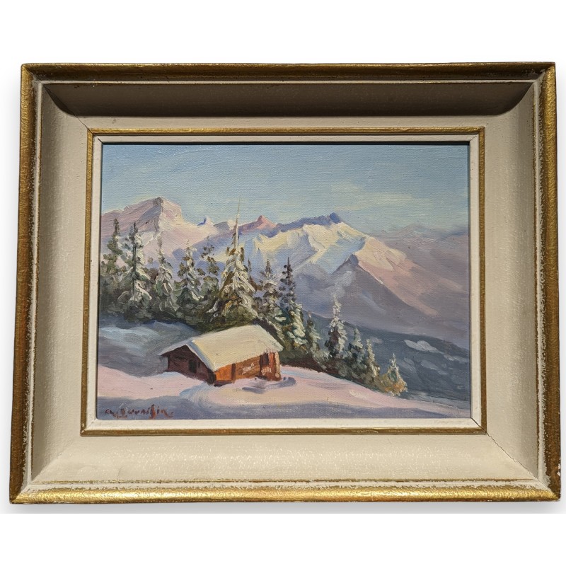 Tableau \"Col-de-Soud\" signé DUVOISIN