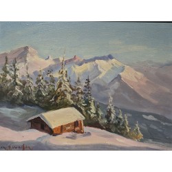 Tableau \"Col-de-Soud\" signé DUVOISIN
