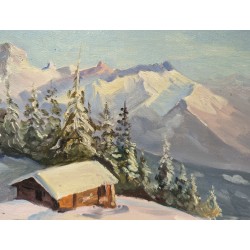 Tableau \"Col-de-Soud\" signé DUVOISIN