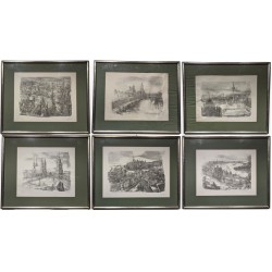 Suite de 6 gravures Villes Allemandes