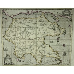 Carte des Péloponnèse encadrée