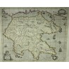 Carte des Péloponnèse encadrée
