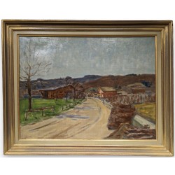 Tableau \"Paysage de la Côte\" signé CHINET