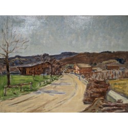 Tableau \"Paysage de la Côte\" signé CHINET