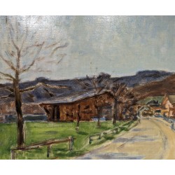 Tableau \"Paysage de la Côte\" signé CHINET