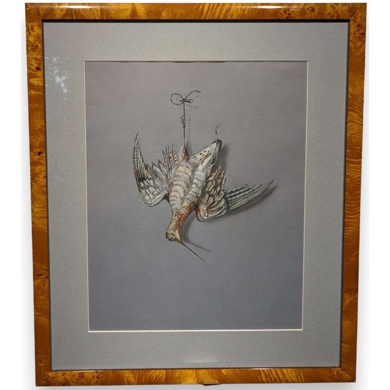 Signed pastel drawing, ‘Woodcock’