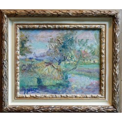Tableau \"Automne à Tilques\" signé J. JOETS