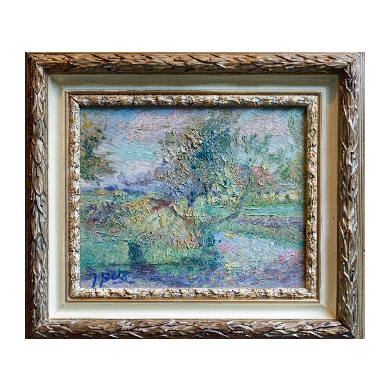 Tableau \"Automne à Tilques\" signé J. JOETS