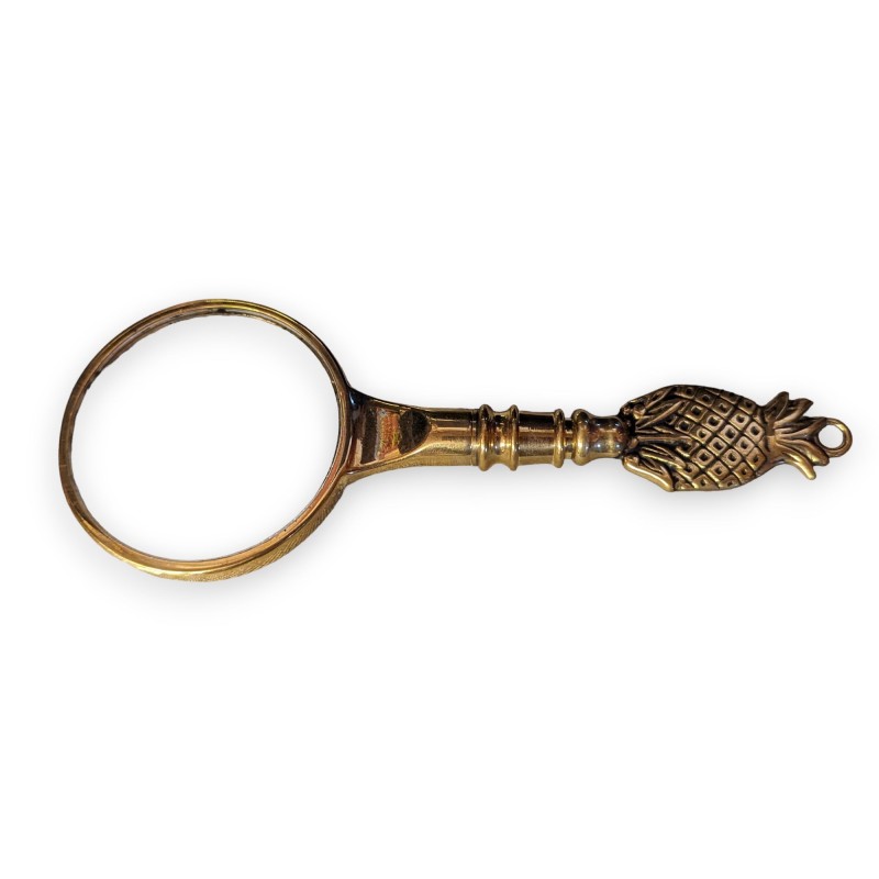 'Pineapple' brass magnifying glass