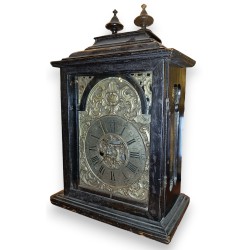 Baroque clock in black wood