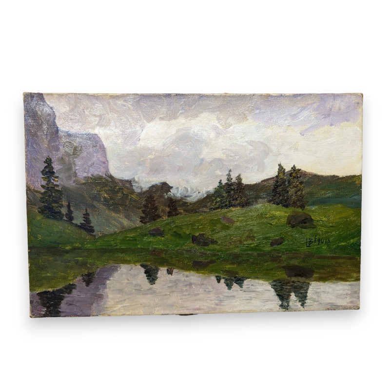 Tableau \"Alpe de Barmaz\" signé L BEGUIN