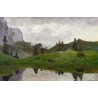 Tableau \"Alpe de Barmaz\" signé L BEGUIN