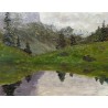 Tableau \"Alpe de Barmaz\" signé L BEGUIN