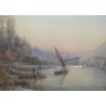 Watercolour ‘View of the Geneva Harbour’.  at Moinat SA  – Antiques and decorative arts –  Gouaches, watercolours, pastels