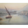 Watercolour ‘View of the Geneva Harbour’.  at Moinat SA  – Antiques and decorative arts –  Gouaches, watercolours, pastels