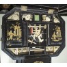 Black and gold lacquered sewing box