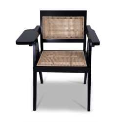 Fauteuil de relaxation \"Mid Century\" en rotin