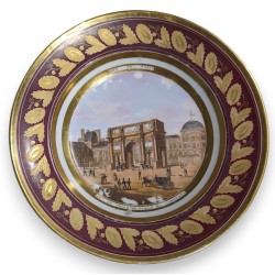 Assiette \"Arc de Triomphe\" Paris en porcelaine